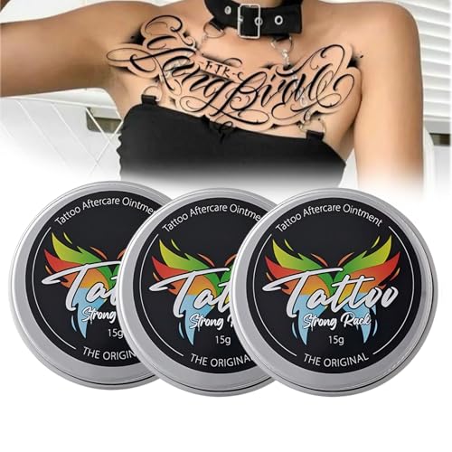 Gel Cuidado Para Tatuajes 3 Unidades Bálsamo Profesional Para Tatuajes Nuevos Y Antiguos, Ayuda a Mantener La Piel Sana, Preserva La Intensidad Del Color, Para Uso Diario