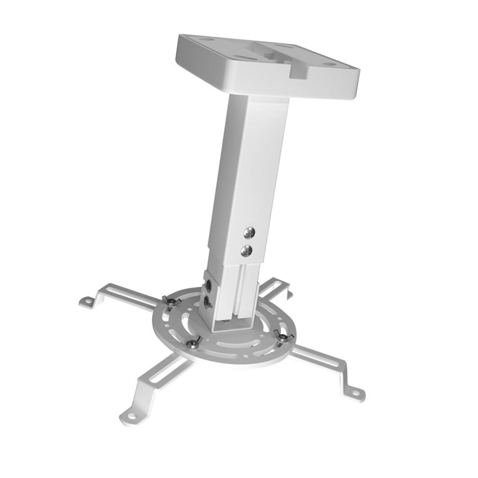 Staffe di montaggio per proiettori a soffitto bianche con testa girevole e doppia diapositiva per la visualizzazione del supporto in alluminio per