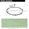 Dankadi Bracelet de Cheville avec Perles en 925 Argent 2 en 1, Double Chaînes à Maillons des Boules Simple Classique 28CM Bohèm Bijoux de Pied Été Plage Réglable pour Femme Fille Sœur(28cm, Cheville) #2