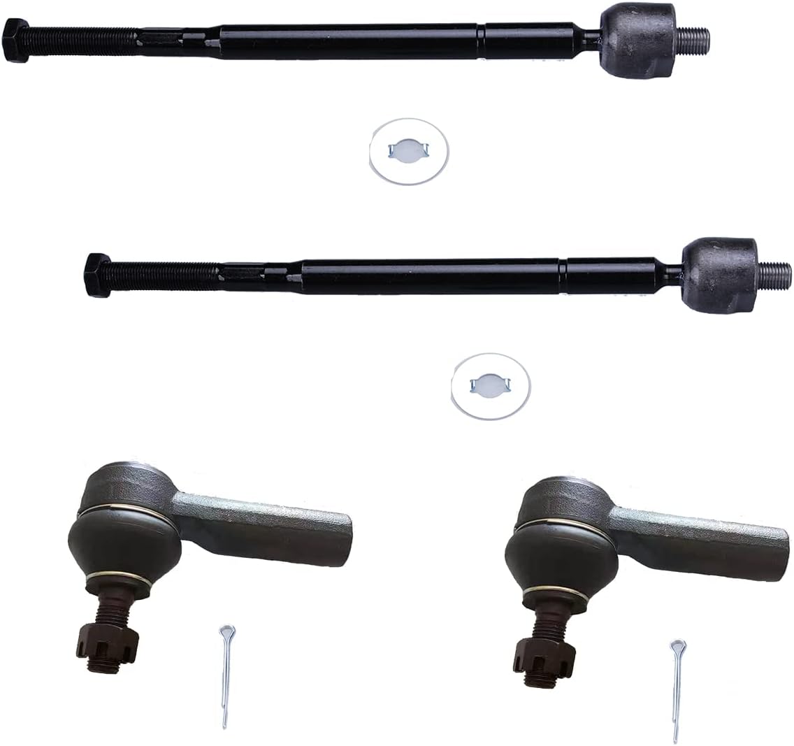 4PC Front Inner Outer Tie Rod Ends EV301 ES3306 for Toyota Camry 1992-2001, Avalon 1995-2004, Sienna 1998-2003, Solara 1999 2000 2001 2002 2003, Steering Tie Rod End Kit for Lexus ES300 1992-2001