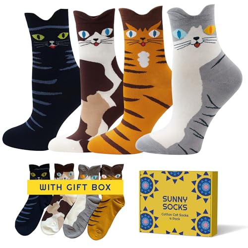 CUQOO Women Socks – 5 Pairs Winter Women Sock with Cute Dog Print, Warm, Soft & Breathable Nordic Style for Ladies, Ideal for Christmas, Birthdays & Holidays