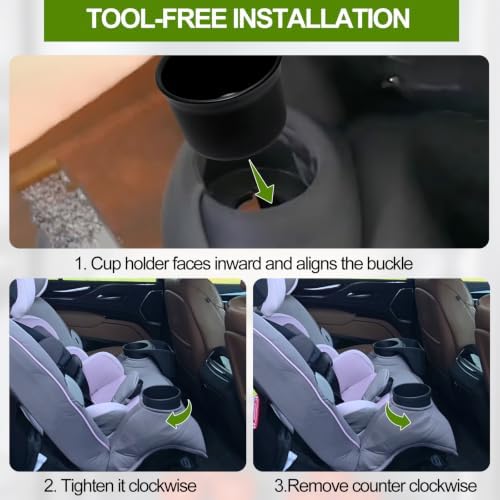Car Seat Cup Holder for Safety 1st Grow Compatible with Maxi-Cosi Pria and Go/EverFit Cosco All-in-One Car Seats (Model C6577/C6474) – Durable Plastic, Snap-On, Anti-Spill (1-Pack) — view 2