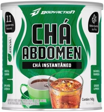 Cha Abdomen Instantâneo 140 gramas, sabor Framboesa Body Action