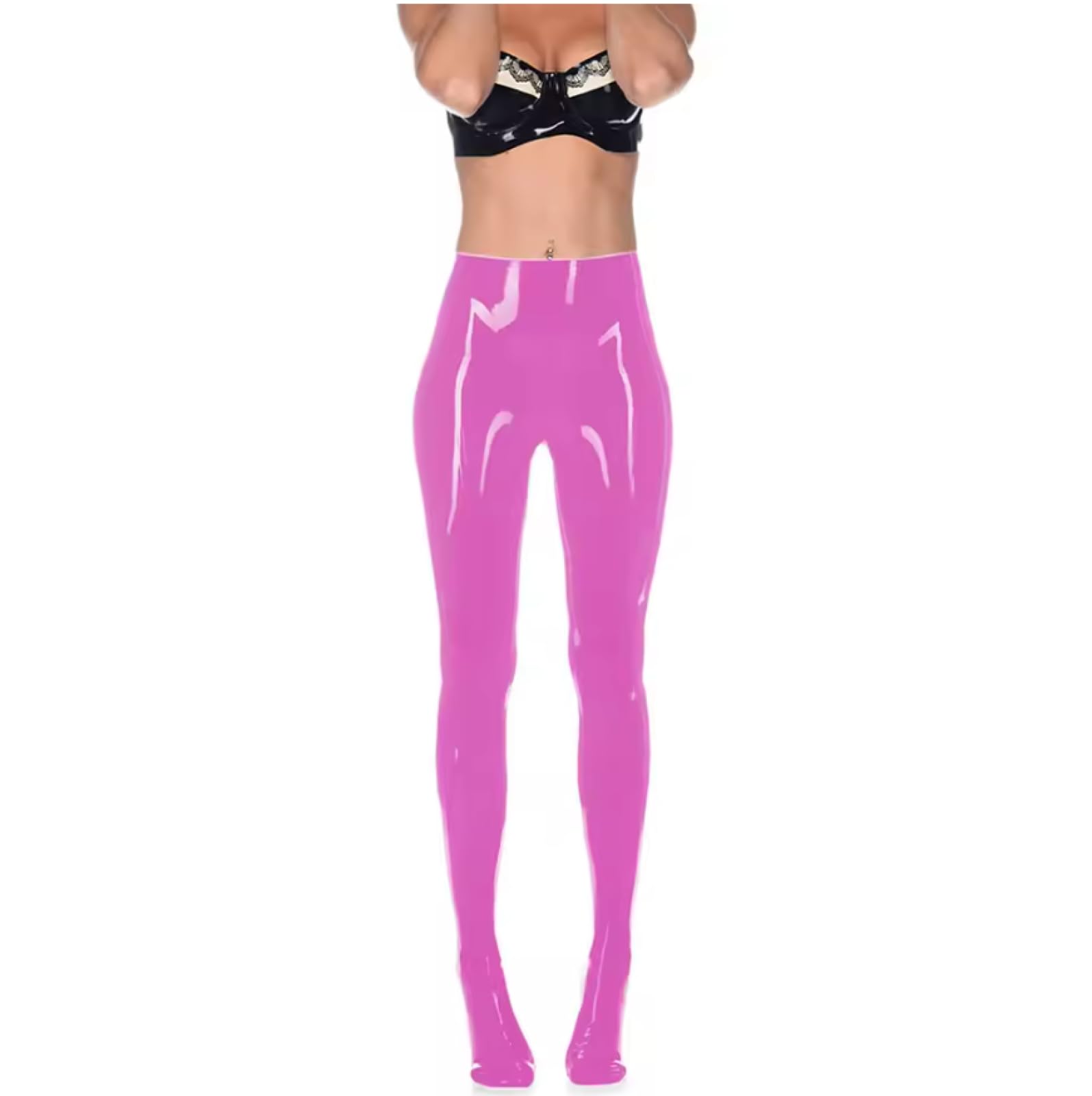 Leggings aus PVC-Leder, hohe Taille, Übergröße, PU-Hose, Clubstrumpfhose, anpassbar