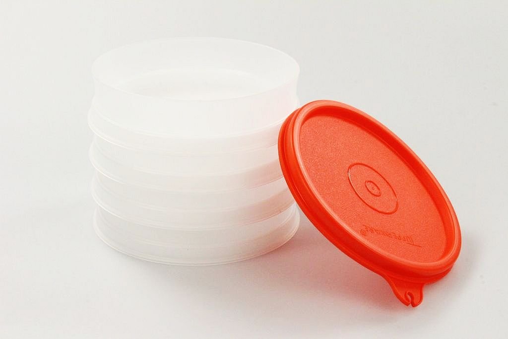 TUPPERWARE Küchenhelfer Hamburger-Maker Behälter (4) Burger Frikadellen + Deckel