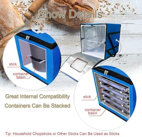 Sourdough Bread Fermentation Machine & Dough Proofer with Heater, Complete Sourdough Starter Kit with Reusable Jar, Essential Bread Making Tools (Red S)