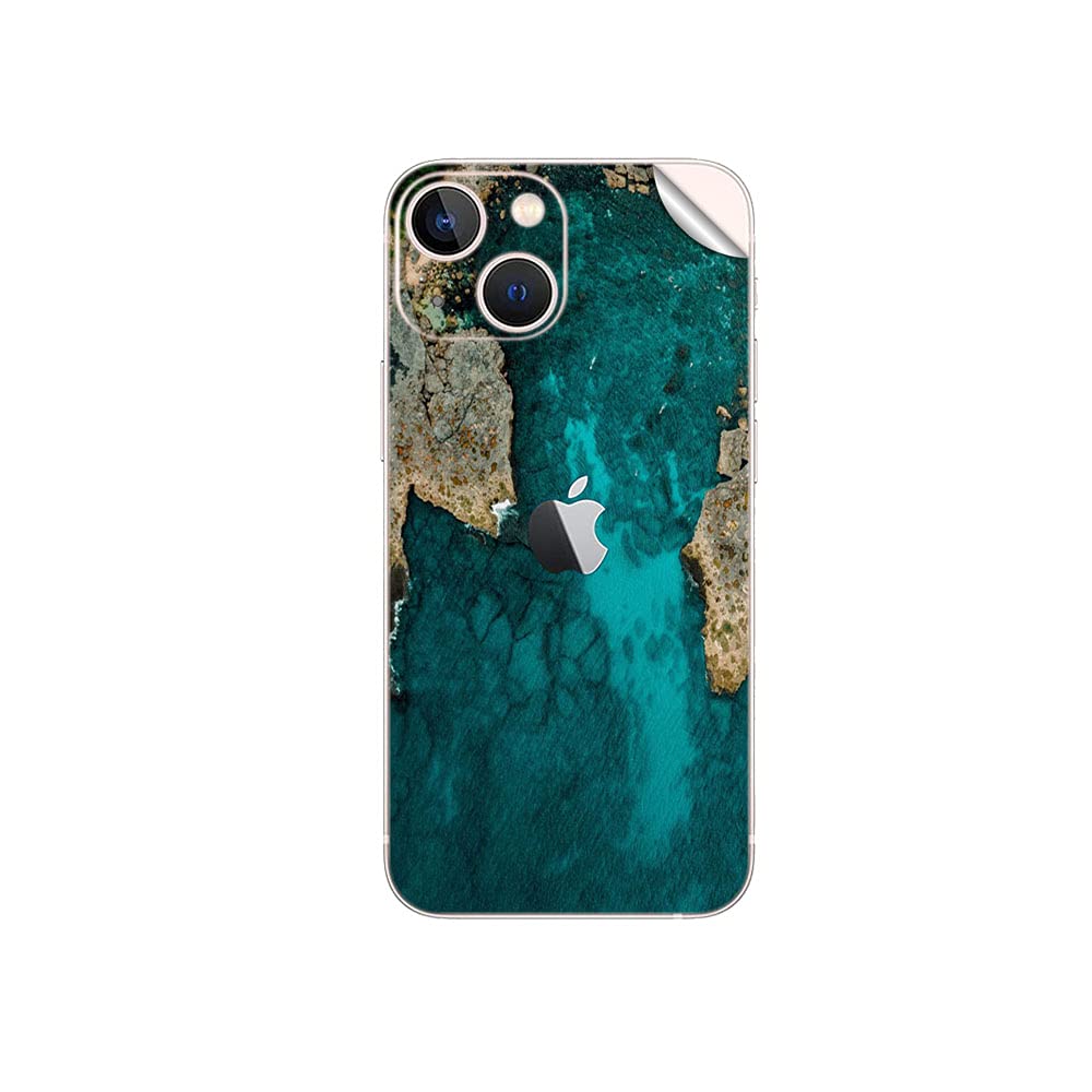 GADGETS WRAP Printed Vinyl Skin Sticker Decal for Apple iPhone 13 Mini - Pacific Ocean Shore Aerial View