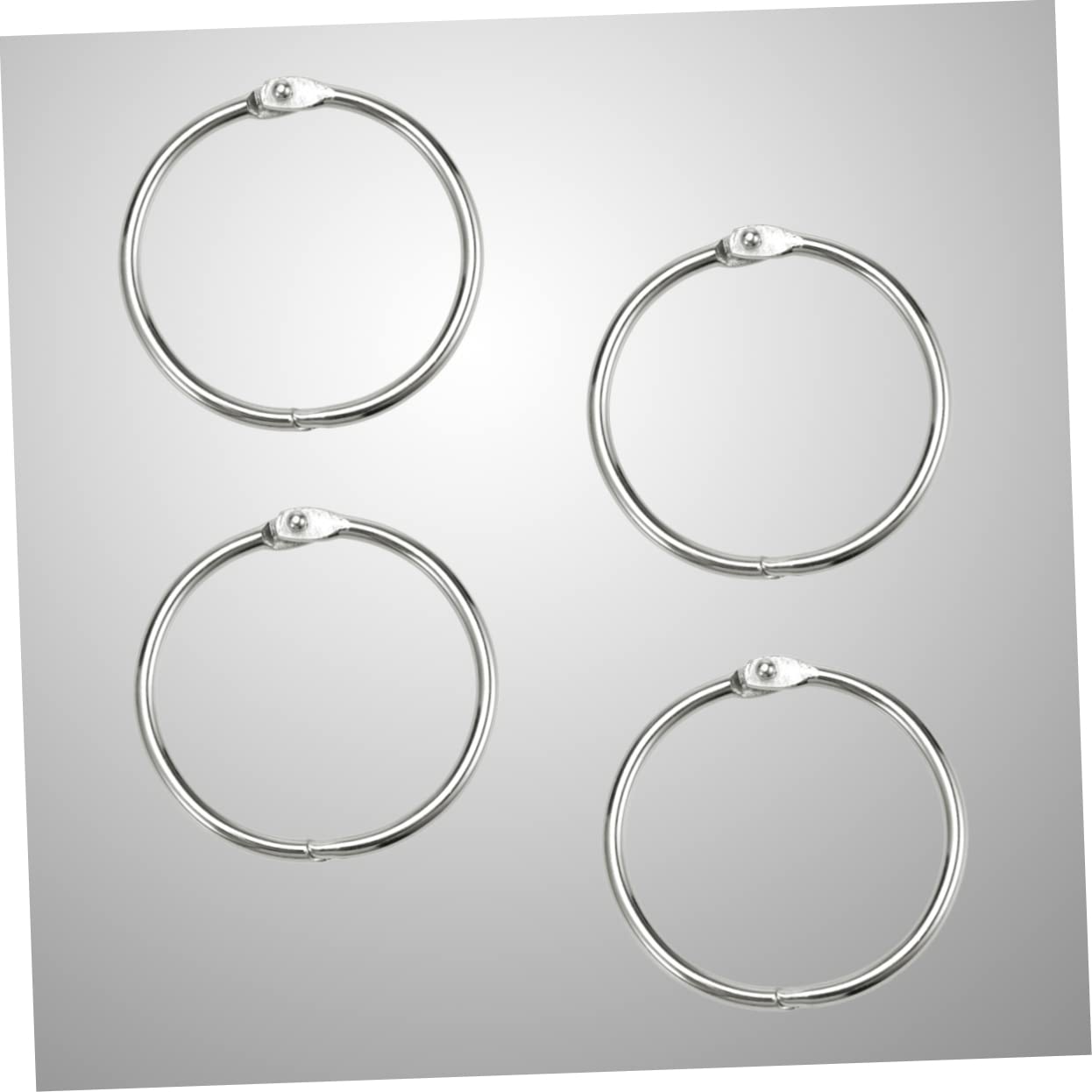 Anneaux de Reliure en Métal Argenté 38mm, Lot de 100 Pièces