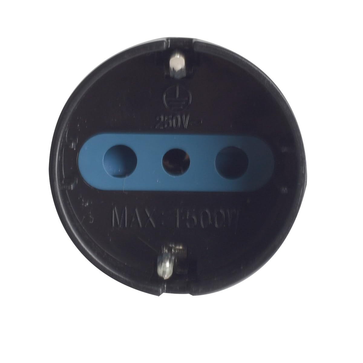 Adattatore da Viaggio con Presa Schuko 10A/16A 2P+T a Spina Elettrica 16A 3 pin, Adattatore Bipasso a Attacco Italiana 16A (25 Pezzi, Nero)