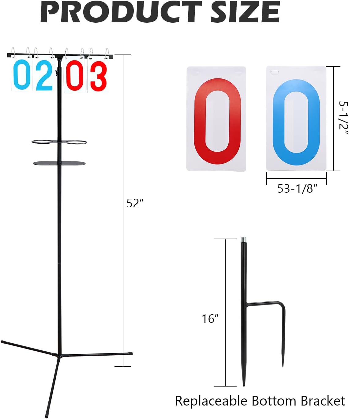 SCOTTCHEN Cornhole Score Keeper with Drink Holder, Cornhole Scoreboard, Outdoor Score Keeper for Yard Games,with Replaceable Bottom Bracket-2 Pack