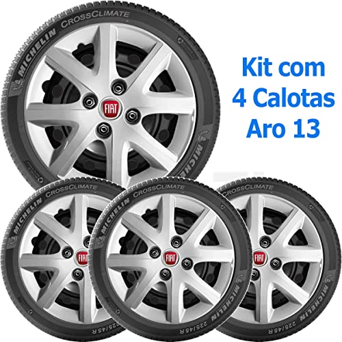 4x Calota FIAT UNO MILLE PALIO SIENA Aro 13 com Emblem 159cb