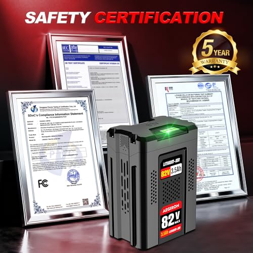 Aegiron Replacement for Briggs & Stratton Snapper XD 82V Max Battery 3.5Ah, Compatible with Snapper Battery BSB2AH82 BSB3AH82 BSB4AH82 BSB5AH82 for Snapper XD 82V Cordless Electric Tools