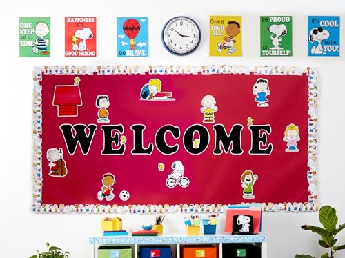 Eureka Peanuts Lineup Extra Wide Decorative Classroom and Bulletin Board Trim for Teachers, 3.25" Wide, 12 Strips for 37 Total Feet - image 6