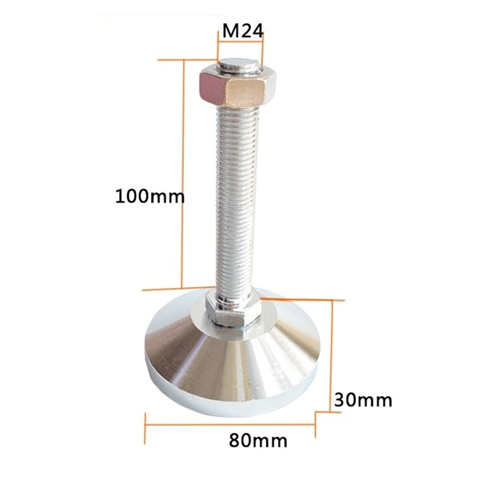 Patas ajustables, Patas para muebles, Pie nivelador ajustable de alta resistencia, pata niveladora for muebles, enderezador de pie con rosca completa, riel nivelador de base de 80 mm(D80 M20X150mm)