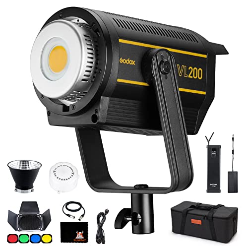 Amazon | GODOX VL200 LEDスタジオライト+BD-04バーンドアキット 200W