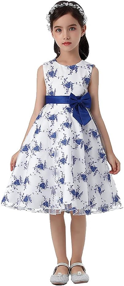 CichicGirls' Party Dress 2-10 Years Flower Wedding Dress Elegant Formal Dress