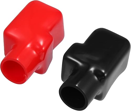 1 par de cubiertas de aislamiento de terminales de batería, 0.787 in, 0.79 pulgadas, batería de automóvil, positivo, negativo, tapa de poste