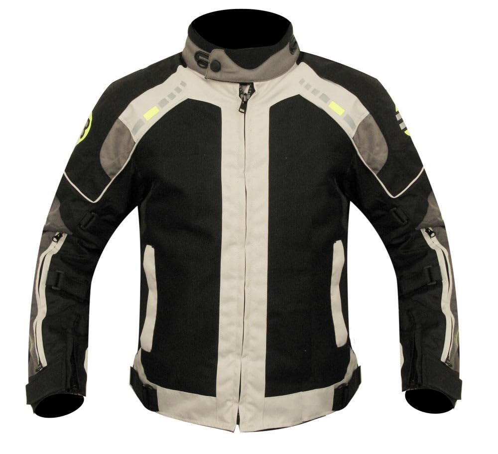 IRIS Giacca moto estiva Uomo Donna, Ventilazione ottimale e Protezioni CE per un Comfort Assicurato, Colore Nero Grigio
