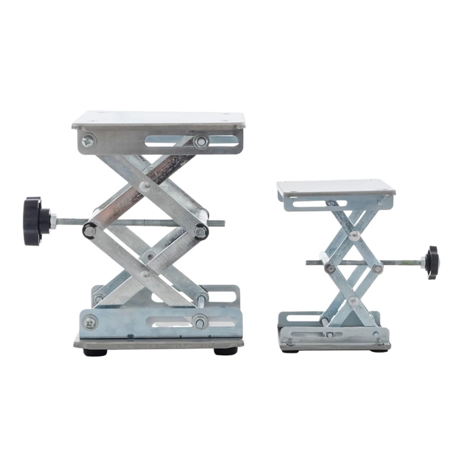 Elevador de laboratorio Mesa elevadora ajustable, soporte de exhibición, elevador de gato de tijera, 1 ud. | 150 x 150mm