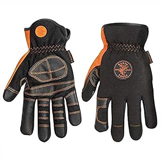 Electricians Gloves Large Klein Tools 40072,Orange/Black
