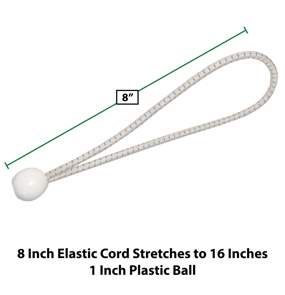 King Canopy 8-in Ball Bungee Cord, Cord is 16-in Stretched and 1