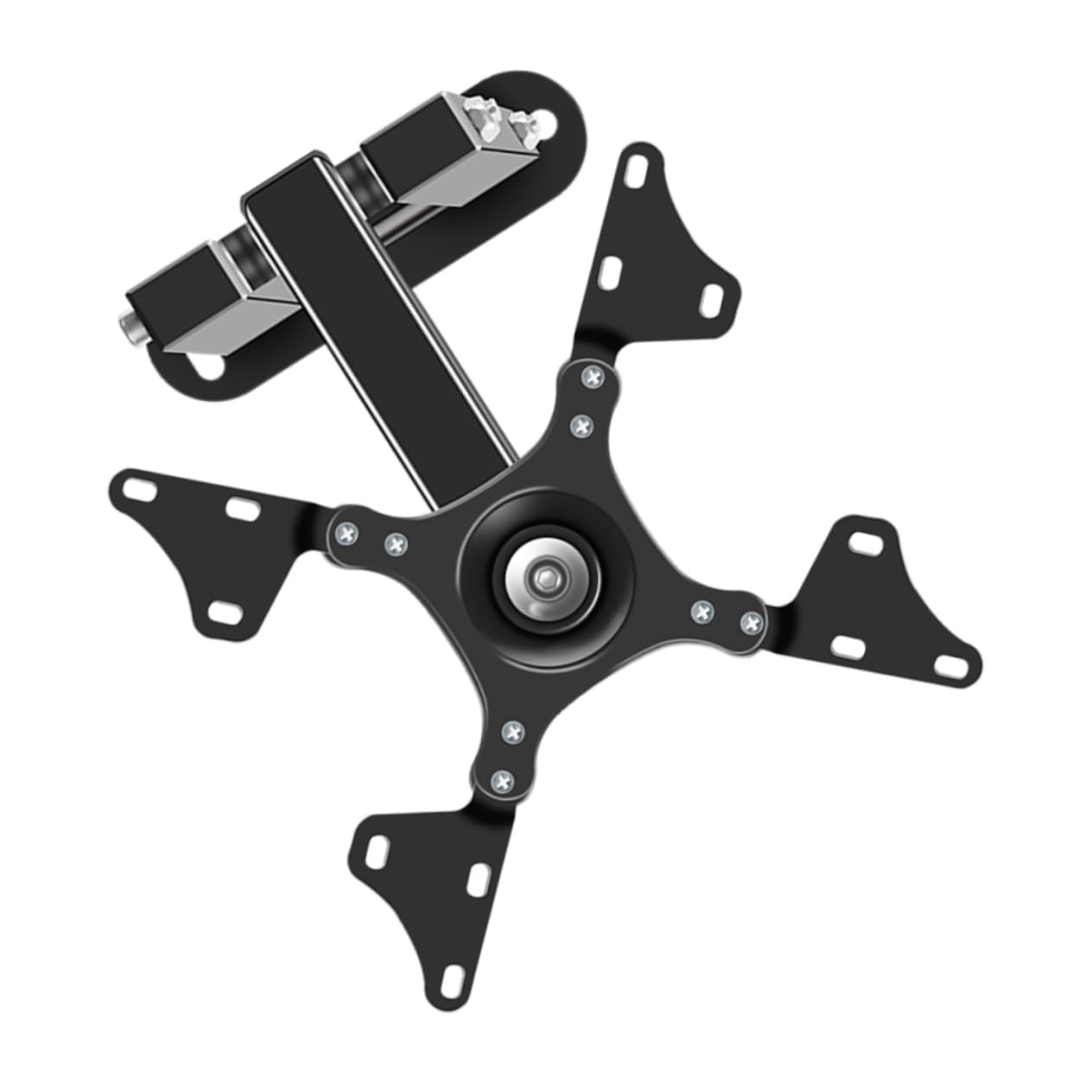 Supporto da Parete per Tv 14-37 Pollici in Acciaio Laminato Nero | Struttura a Parete, Portata 15kg, Design Pieghevole e Girevole, per Schermi e Monitor