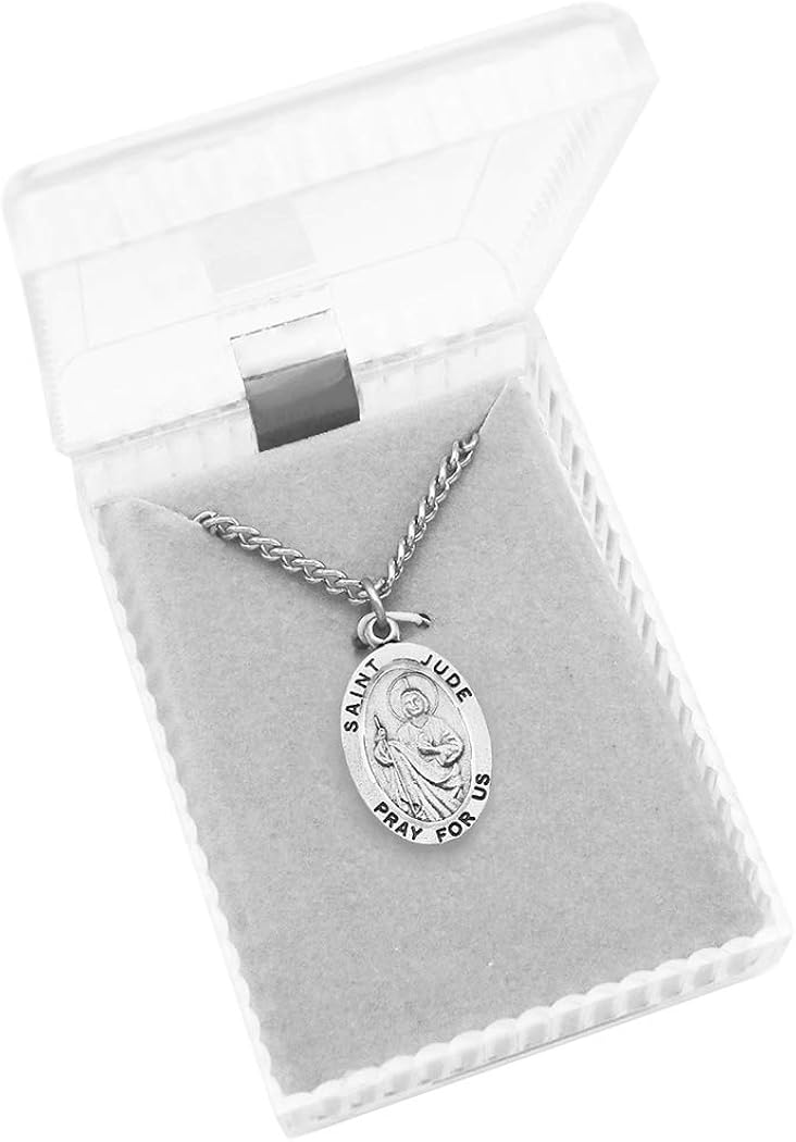 Miniatura 4 de Rosemarie Collections Collar con colgante de medalla religiosa de San Jude Metal