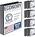 Samsill Economy 3 Ring View Binder, 1.5 Inch Round Ring - Holds 350 Sheets, PVC-Free / Non-Stick Customizable  Cover, Black, 12 Pack