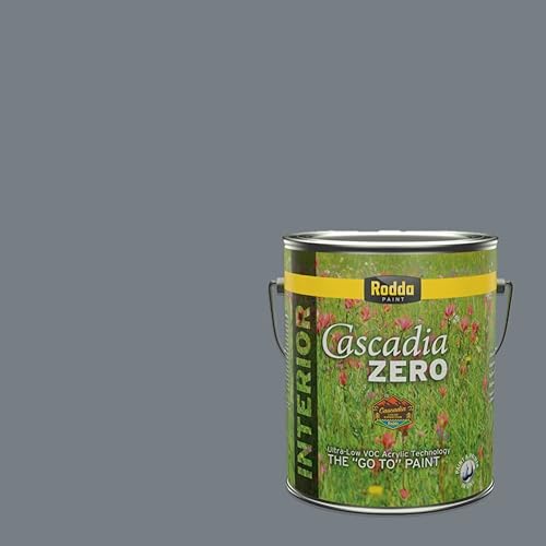 Miniatura 5 de Rodda Paint CASCADIA ZERO - Pintura satinada e imprimación para interiores en uno, 1 galón, gris puerto