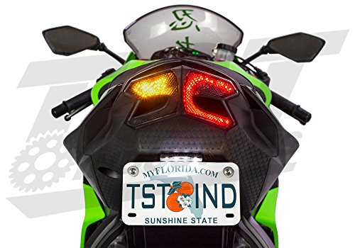 Integrated Programmable Tail Light for Kawasaki ZX6R 2013 2014 2015 2016 2017 2018 SMOKED (Smoked)