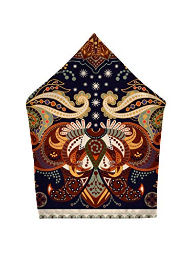 Image of BLACKSMITH Paisley and Floral Printed Italian Pocket Square for Men and Boys, for traditional Indian Wear like Bandhgala and Modi Jacket