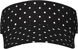 XIXIAN White Dot Pattern Printed Adult Sunscreen Visor Cap Lightweight and Breathable Adult Sun Visor Empty top hat Versatile Outdoor hat