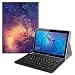 Produktbild Fintie Tastatur Hülle für Huawei Mediapad T3 10 - Ultradünn leicht Schutzhülle mit magnetisch Abnehmbarer Bluetooth Tastatur mit QWERTZ Layout für Huawei MediaPad T3 10 (9.6 Zoll), Die Galaxie