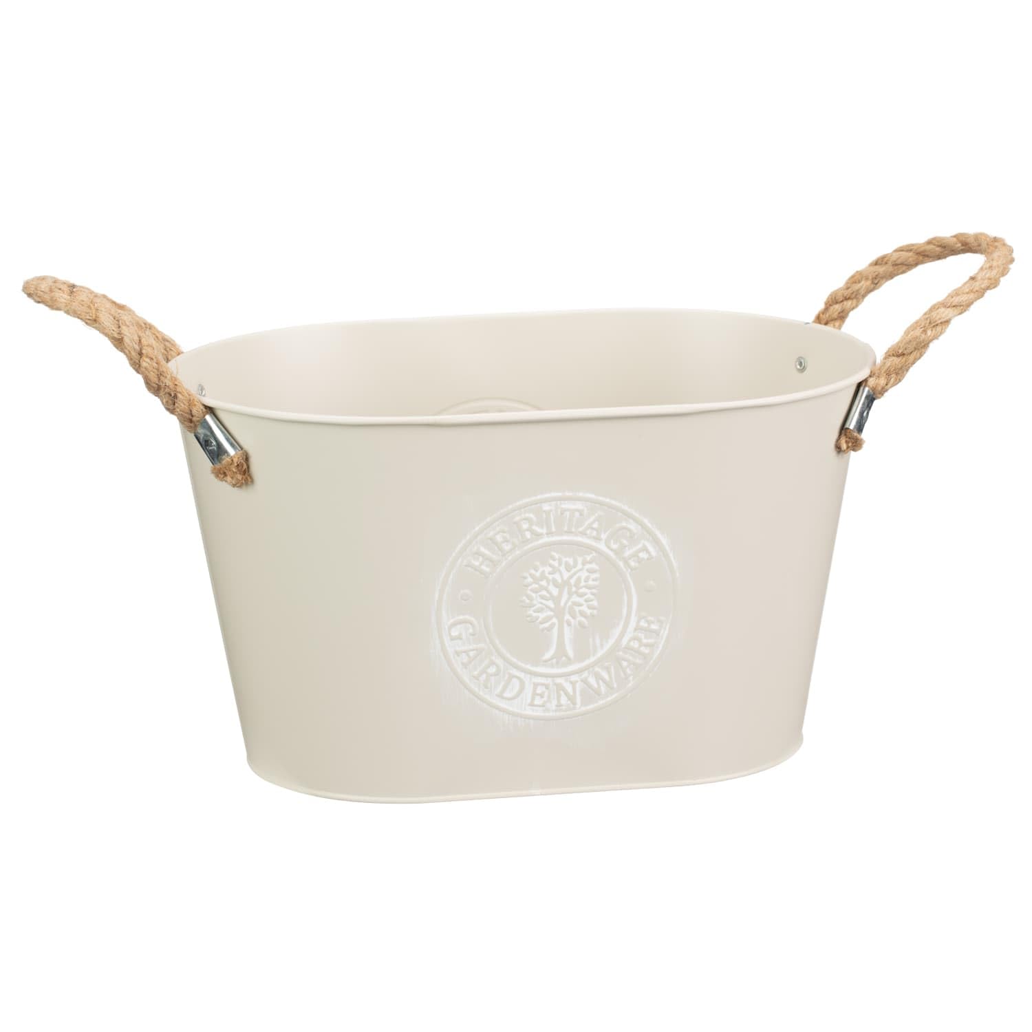 New Heritage Gardenware Galvanised Oval Planter Garden Flower Tub Pot Garden Decor