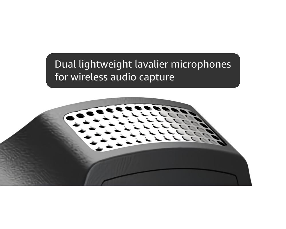 Wireless Lavalier Microphone for iPhone/Android, Lapel Mics with USB-C Plug-Play, Mini Mic with 2.4GHz Noise Cancellation, Charging Case Included, 300ft Range for Stream, Vlog, TikTok and YouTube