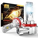 ANTEMOON Bombillas H11 H8 H9 LED Faros Antiniebla, 100W 20000LM 600% de Luminosidad 6500K Blanco Frío 12V 24V Lámparas LED para Coche y Moto, Reemplace Halógenas y Xenón, Plug and Play, Paquete de 2