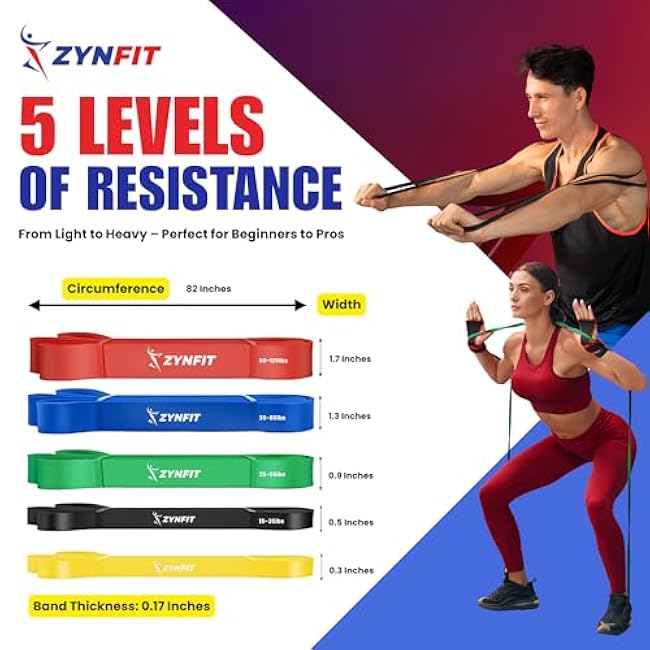 Set of 5 Resistance Bands with Door Anchor, Exercise Bands, Resistance Band for Working Out, Resistance Bands, Pull Up Bands, Exercise Bands Resistance