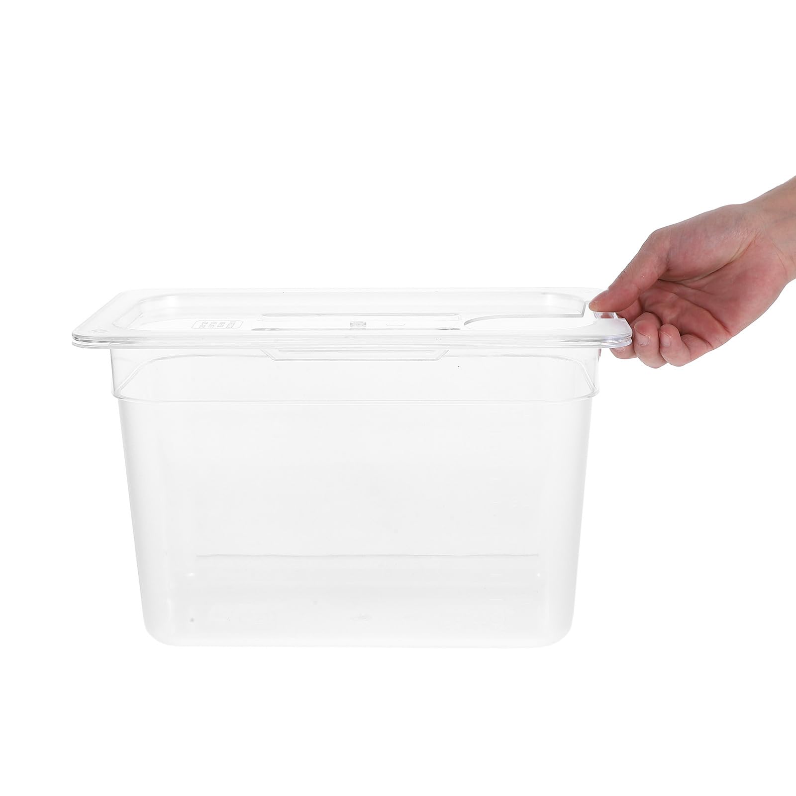 PRETYZOOM Contenedor para Olla de Cocción Lenta 6 Litros Transparente Recipiente de Cocción Lenta Apto para Sous Vide Caja de Almacenamiento Práctica y Segura para Alimentos y Verduras