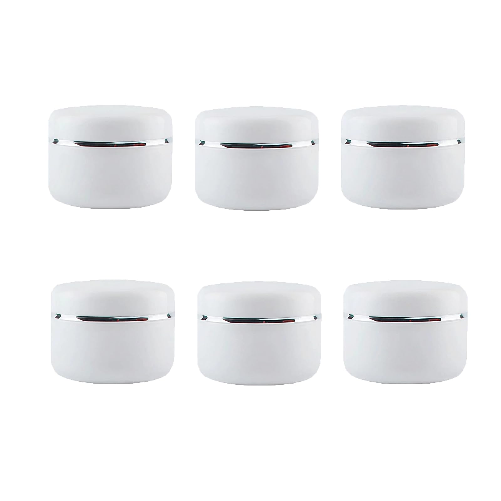 6Pcs 100g Empty White Plastic Cosmetic Jar Pot with Inner Liners and Screw Lid Refillable Make-up Cosmetic Storage Container for Face Cream Lip Balm Lotion-image-21