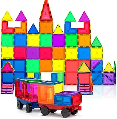 60 PCS 3D Magnetic Blocks Magnetic Tiles - Magnet Building Tiles | Magnetic Tiles Toy Building Sets | Magnetic Building Blocks | Kids Magnet Toys for Kids | Magnetic Tiles for Kids | Magna t Blocks