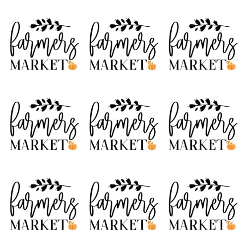 Farmers Market Transfers Iron On Printing Patches DIY Dtf for Women Crafts Applique Art Decoration Stickers for Fabric 9Pcs