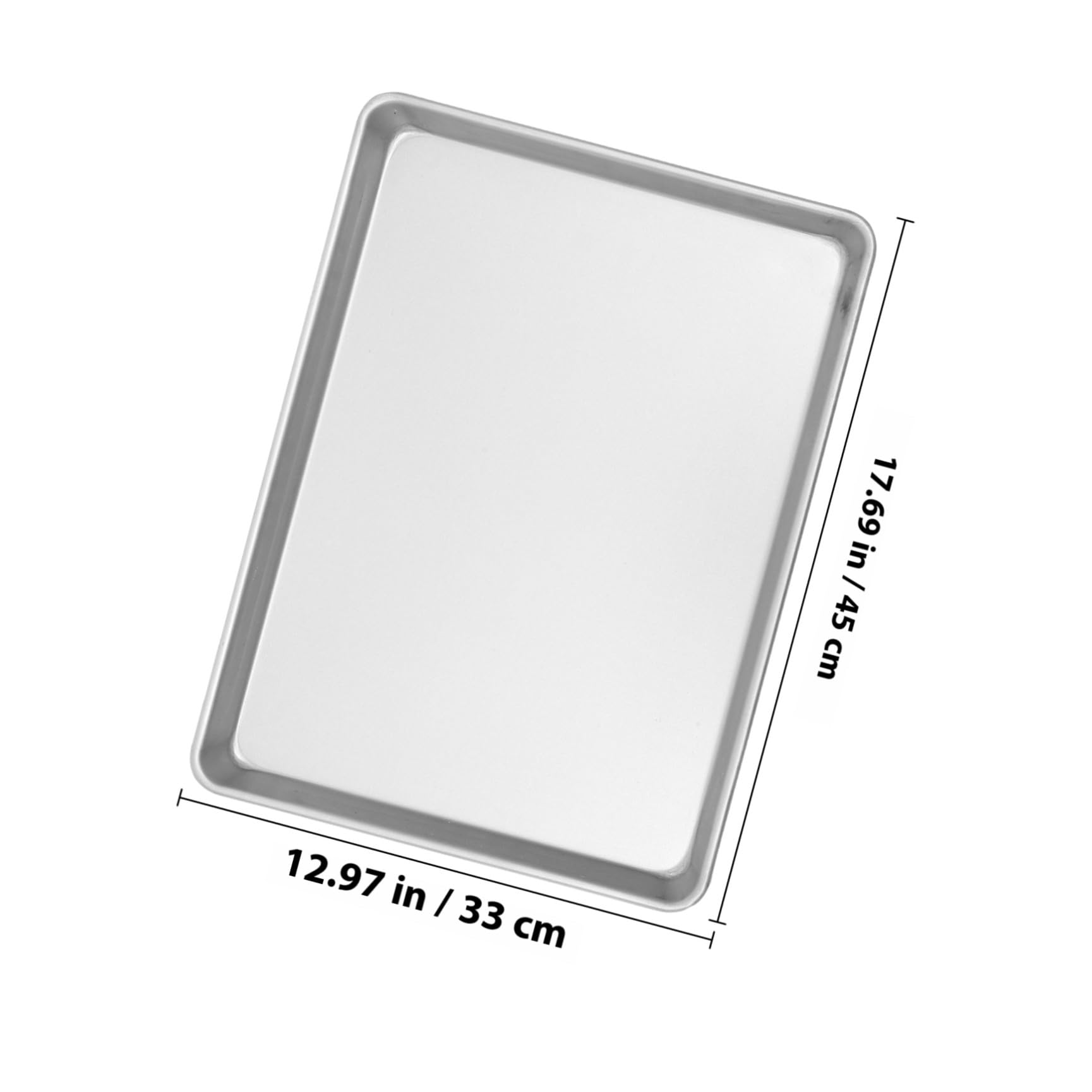 ABOOFAN Moule à Pâtisserie Rectangulaire Facile à Démouler Nettoyer Taille Compacte en Alliage D'aluminium Argenté Surface Lisse pour Amateurs de Cuisson Cuisine