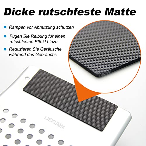 LIEKUMM Rollstuhlrampe für Treppen, 300cm Teleskop Auffahrrampe Rollstuhl
