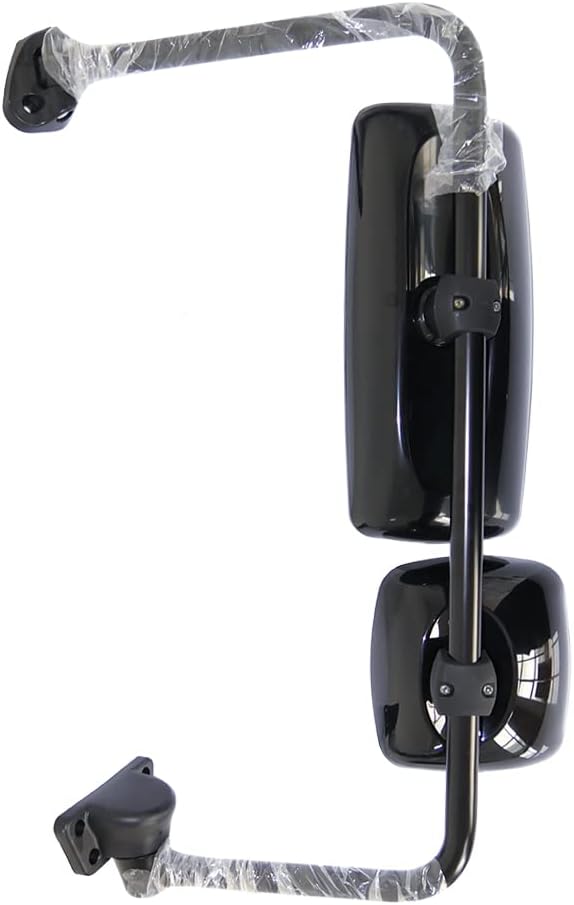 Yuanone Black Door Mirror Assembly with Arm Fit 2004-2016 for Freightliner M2 100 106 Trucks, Left/Driver Side