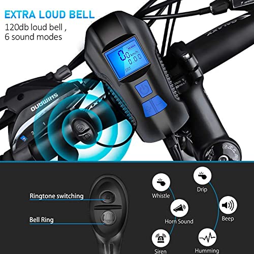 Oceansedge11 Led Bicycle Lights Usb Front And Rear Rechargeable Bicycle Headlight Tail Lights, Bicycle Speedometer, Odometer Waterproof Front Lights, Suitable For All Mountain And Road Bikes #TOP1