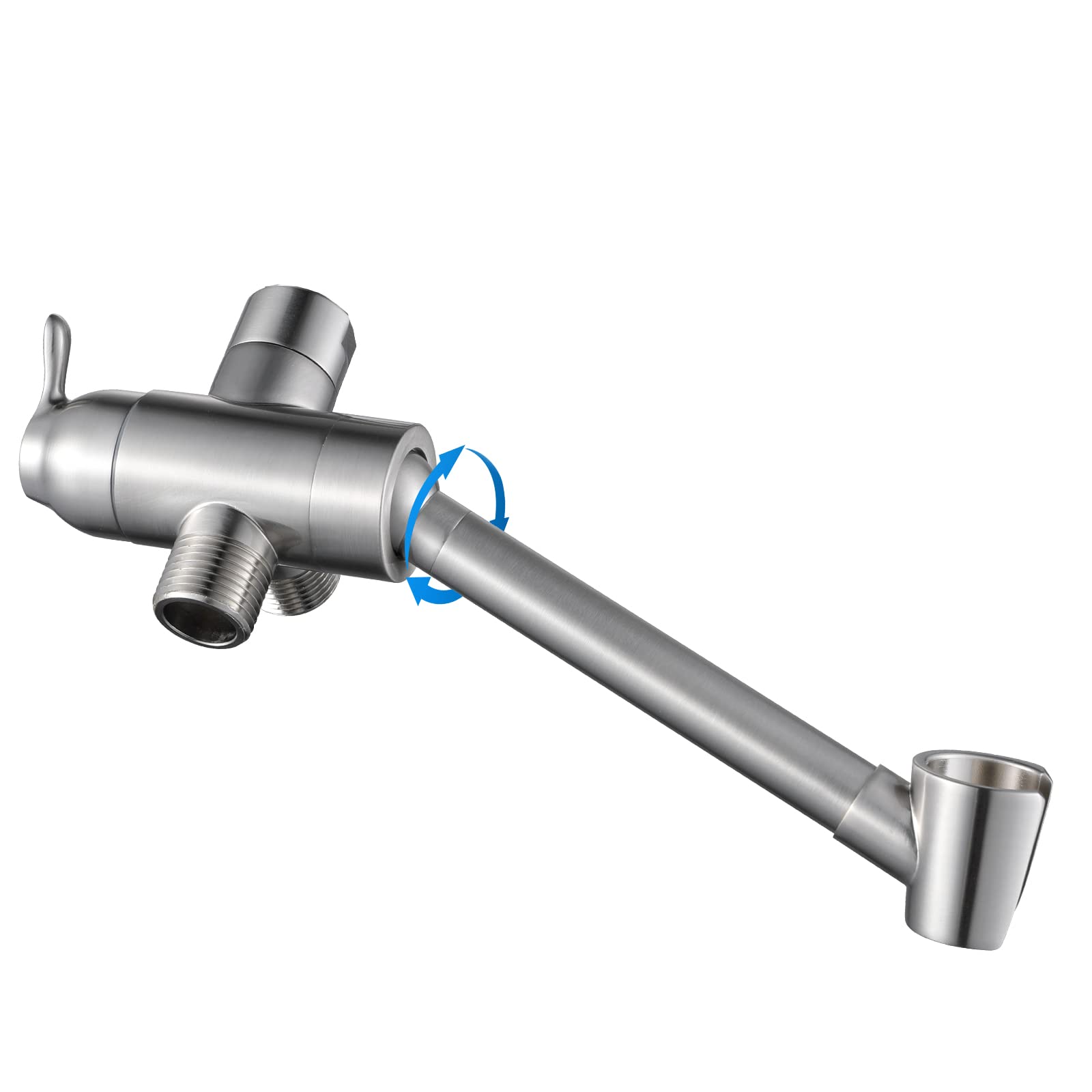 YDmeet - Válvula desviadora de ducha de metal con soporte de ducha de mano, desviador de cabezal de ducha de 3 vías mejorado para cabezal de ducha de mano y fijo, desviador universal de ducha G1/2,