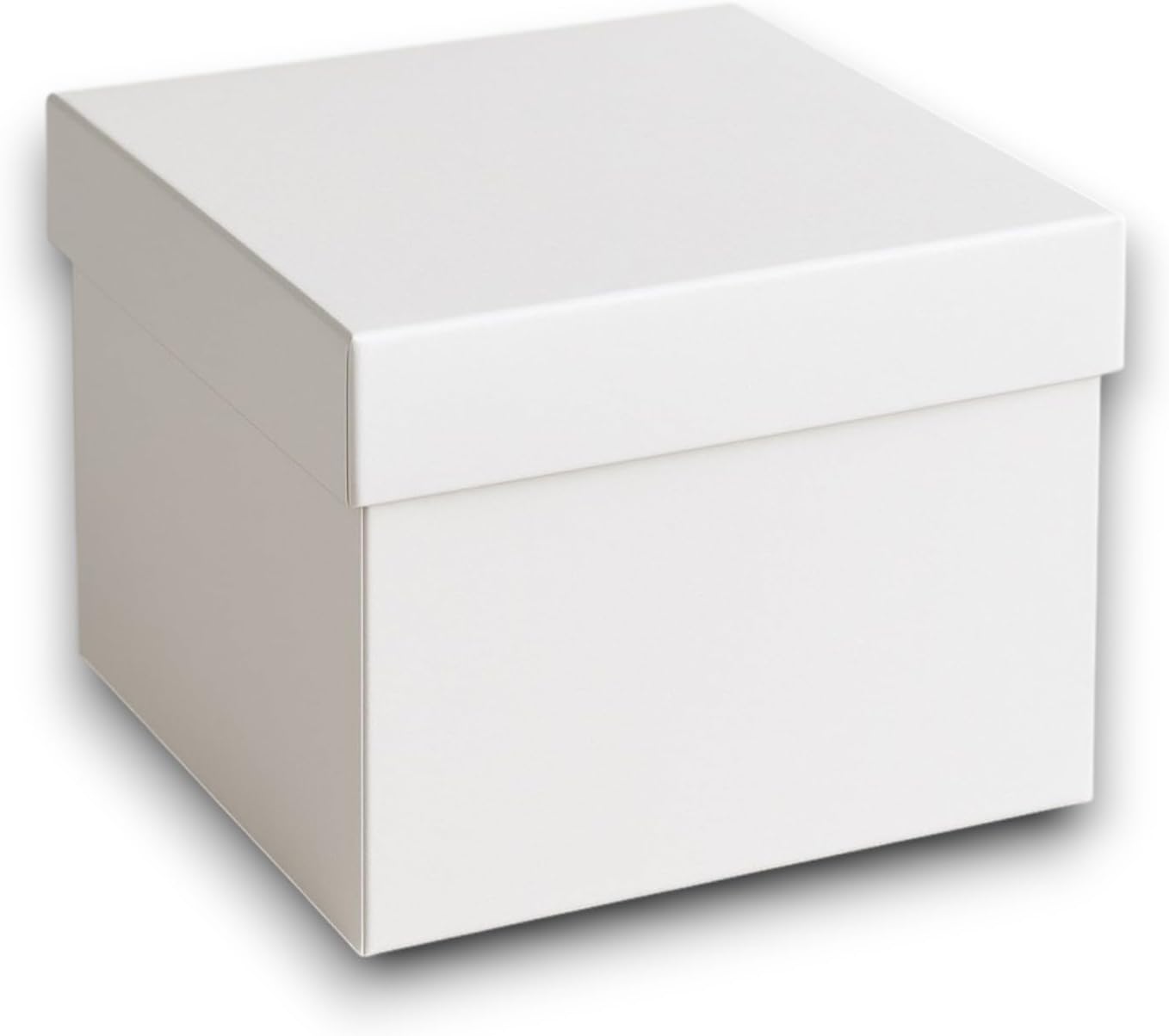 Lot de 10 boîtes blanches pliables avec couvercle 20x20x10cm pour mariage baptême cadeau