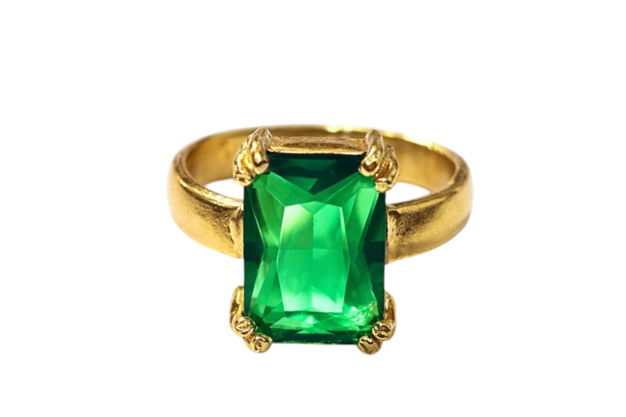 7.25 Ratti Panna (Emerald) Original Stone Adjustable Ring For Men And Women With Lab Certified D5-picture-23