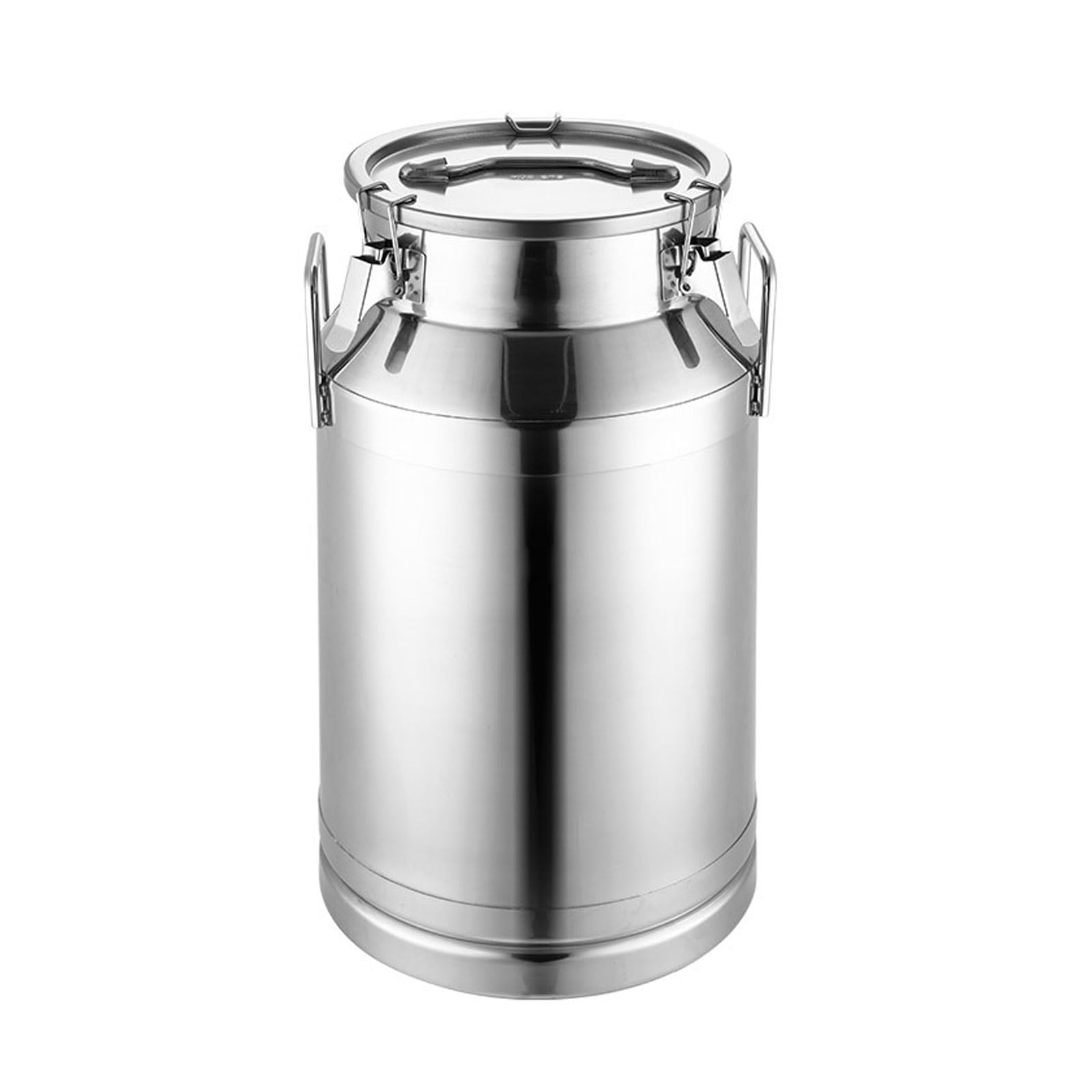 AYCDL Pail Milk Can Bucket,Milk Bucket 304 Stainless Steel Jug, Sealed Jar with Lid Transport Tote Jug for Milk, Liquid Storage,48L,28L