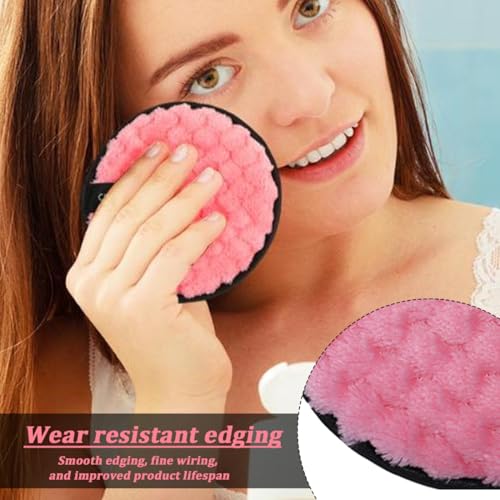 Paquete de 6 Algodones Desmaquillantes Lavables, Esponjas de Algodón Orgánico Desmaquillante, Algodones Desmaquillantes Lavables Toalla Facial Desmaquillante, para Limpieza Facial - imagen 4